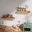Floating Wall Shelves Set Of 2, 15.7" Wood Shelves For Storage & Decor, Oak