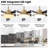 Vaczon 52" Smart Ceiling Fan with Dimmable 3CCT LED Lights and Remote Control, 6 Speeds Reversible DC Motor, Timer, Double-Sided Wood Blades, 6''/10'' Downrods, for Indoor Use-487043147