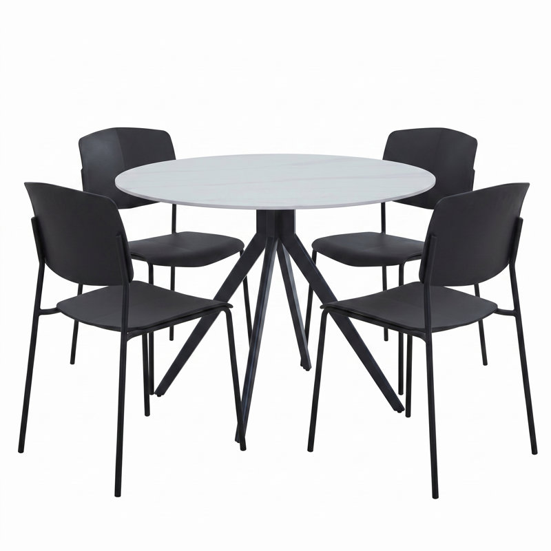 Westcreek Dining Set, Black, Sintered Stone