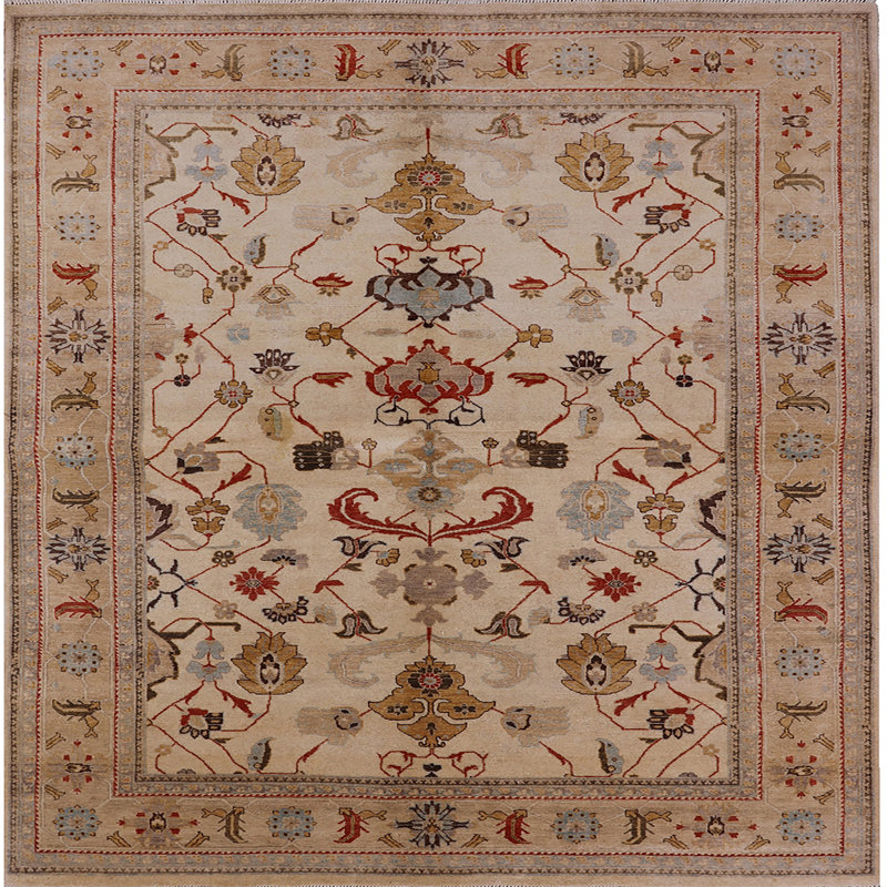 Rathi Oriental Indoor Rug, Square 6'