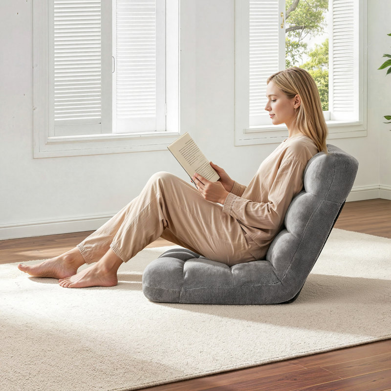 VEVOR Reclining Floor Game Chair, Grey
