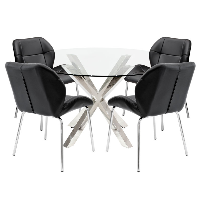 4 - Person Dining Set, Black