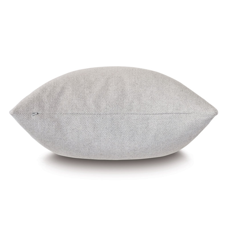 Alroy Square Pillow Cover & Insert, Heather Gray