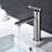 Single Hole Bathroom Faucet, Brushed Nickel, Stainless Steel, Spot- Finish, Resists Water Spots And Fingerprints, Easy To Use With One, Rounded Lines Design Nickel Handle, Surface Cleanliness, One