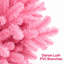 Sapin de Noël artificiel rose de 2,13 m (7 pi) non illuminé, épinette articulée avec branches réalistes, 1000 pointes et support en métal-1484591374