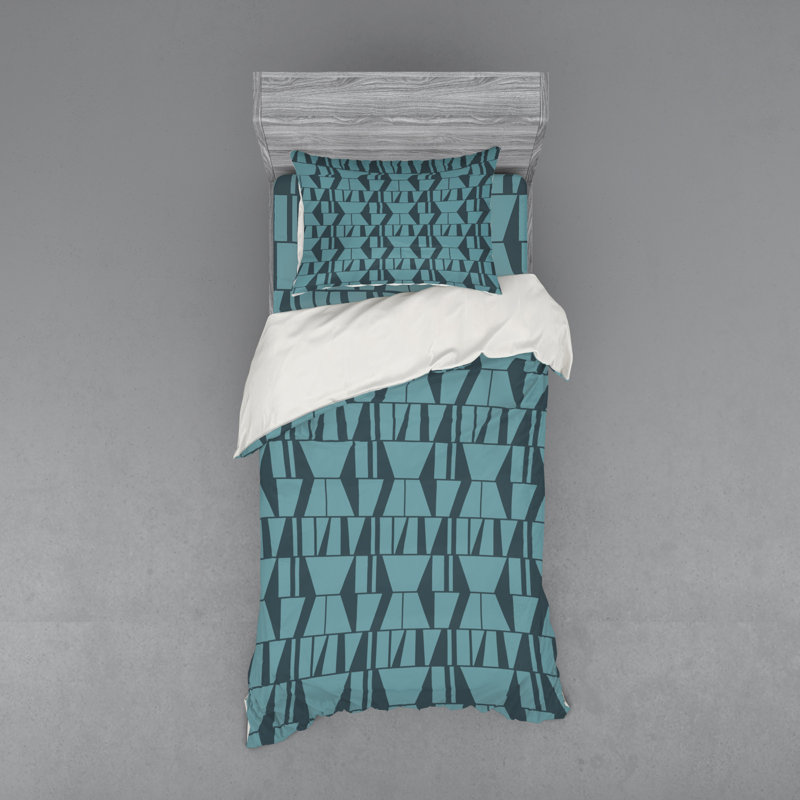 Geometric Shapes Duvet Cover, Twin XL Duvet Cover + 2 Additional Pieces