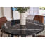 4 People Dining Set With Marble Print Round Table