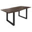 Freeform 3 Acacia Solid Wood Top Metal Base Dining Table-47590345-47590347-47590346