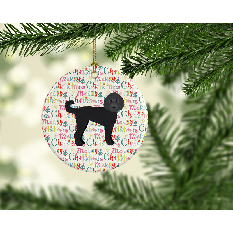 Ornement suspendu Labradoodle Merry Christmas