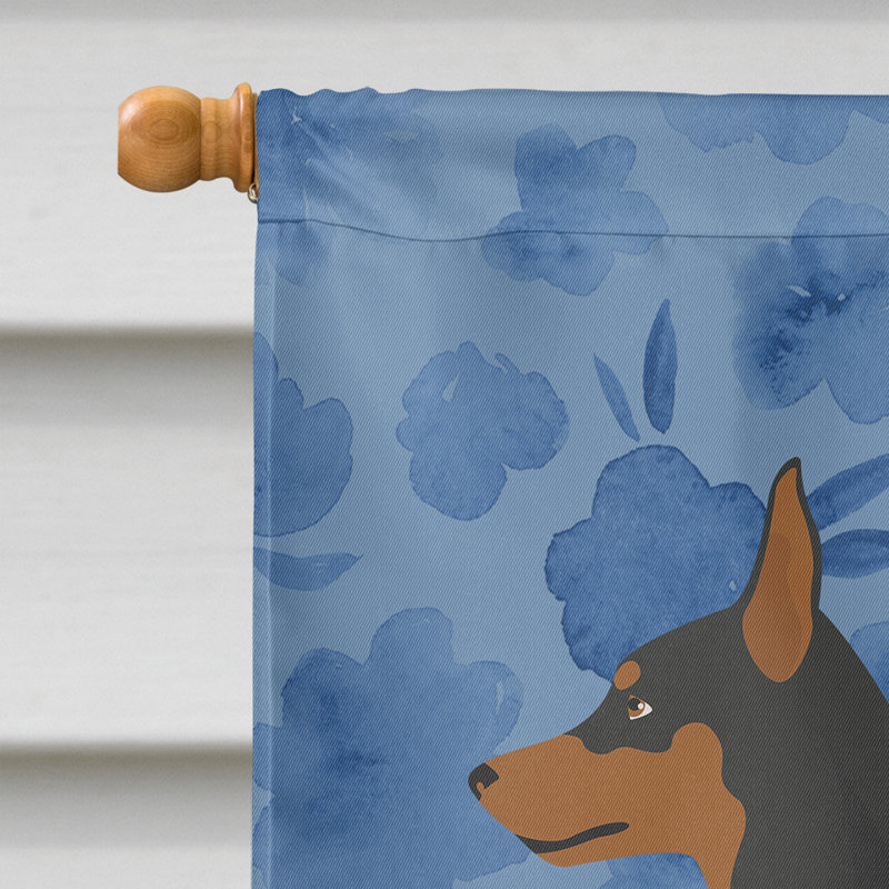Caniche en polyester à 2 côtés 40 x 28 po standard welcome drapeau maison, Pinscher miniature 2