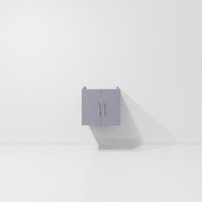 Meuble-lavabo simple l 24 po x P 22 po Geneva, Gris foncé