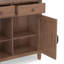 Armoire de rangement en bois massif à 2 tablettes avec 2 tiroirs de rangement Connaught-1017131604