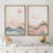 Sun and Moon " Mountain Range Moon Sun Abstract Nature Illustrations " 2 Piece Art Graphic Art Print-91069250-91069252