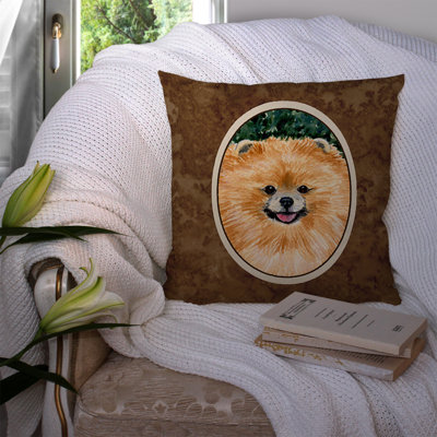 Pomeranian Outdoor Reversible Throw Pillow