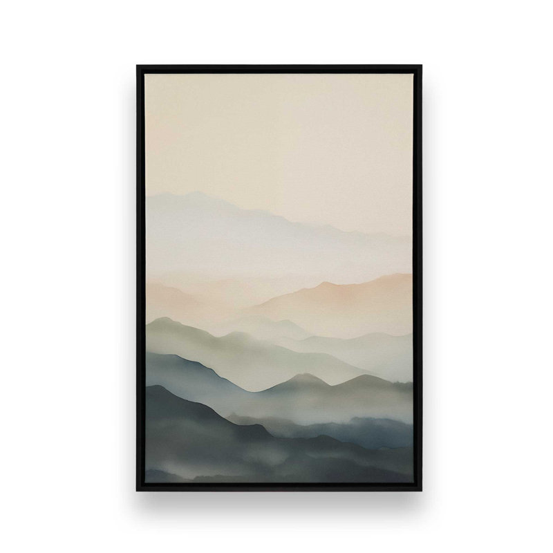 Toile tendue 12 po x 8 po Silent Serenity III, H 18,75 po x l 12,75 po x P 1,75 po, Cadre flottant noir satiné