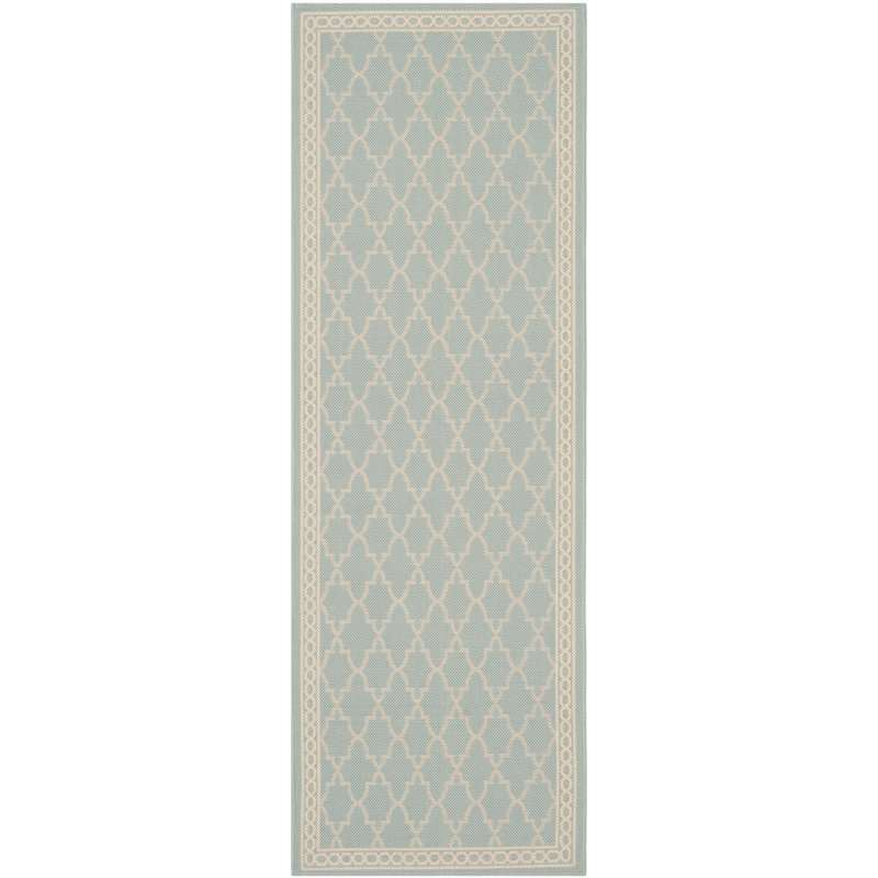 Tapis turquoise / beige Welby, Coureur 2'3" x 6'7"
