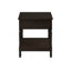 Table d'appoint, 2 niveaux, table de bout, table d'appoint, carré, table de chevet, chambre à coucher, lampe, placage brun, traditionnel