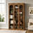 70.8" Wood Bookshelf, 5-Tier Rustic Bookcase Display Storage Shelving Unit