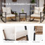 Aljaquan Patio Wicker Rocker with Cushions