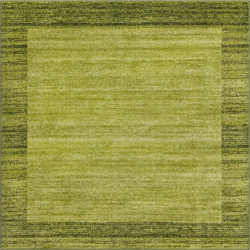 Tapis vert clair Hermina, Carré 8 pi
