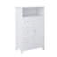 Armoire de rangement pour salle de bain avec 3 tiroirs et 1 porte - blanc