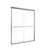 56"-60"W*72" H Semi-Frameless Double Sliding Shower Door, Bypass Shower Door, 1/4" (6Mm) Thick SGCC Tempered Glass Door
