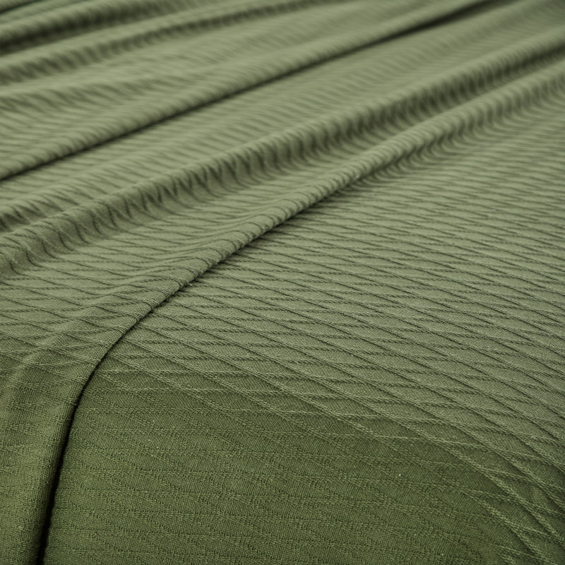 Forest Green King Size Knitted Cotton Blanket