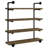 Black And Rustic Oak 40-Inch Wall Shelf