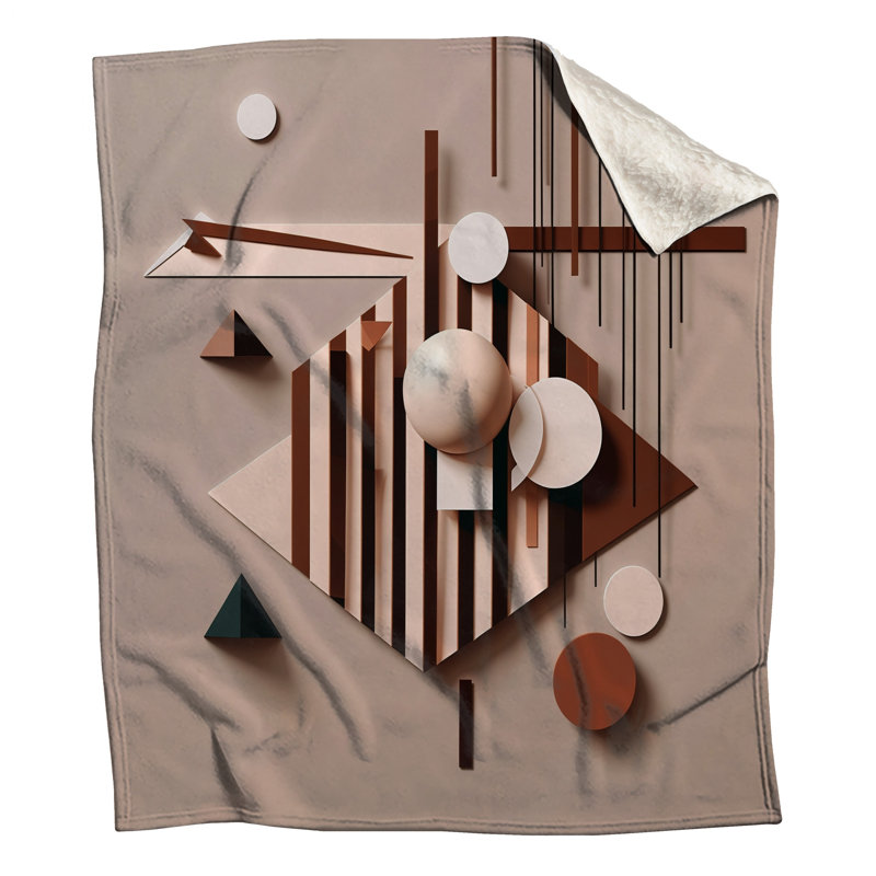 Couvertures à motif géométrique, 50 po L x 60 po H