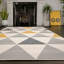 Zhora Tufted Ochre Grey Geometric Rug-34475798