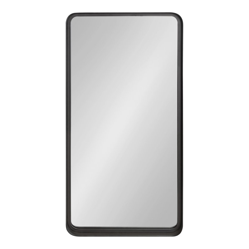 Annaluisa Metal Flat Mirror, 42" x 20", Gray