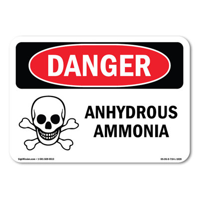 Anhydrous Ammonia Decal 7" X 5"