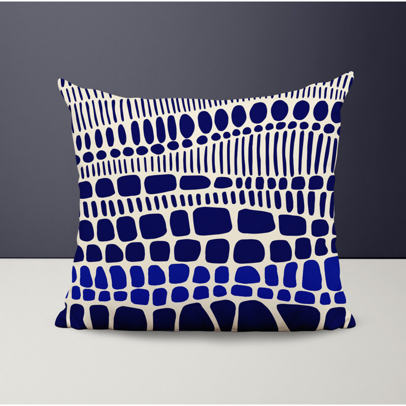 Housse et insert de coussin décoratif en polyester, L 15 po x H 15 po, Bleu marine