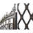 85'' H x 242'' W Brown Bronzed Metal Gate