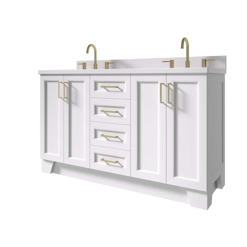 Franko 61'' W Double Vanity, White