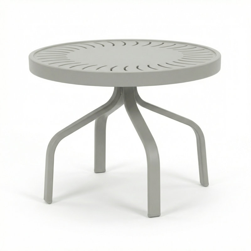 Table d'appoint ronde 18 po Windward, Gris mat