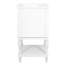 Meuble-lavabo de style rétro 20 po avec comptoir en céramique, meuble-lavabo simple avec 1 tiroir rabattable, 1 tiroir en forme de U et tablette de rangement ouverte, pieds en bois massif sculpté (disponible en noir, blanc et abricot)-129521237