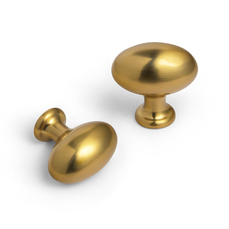 Paquet de 1,4 po de boutons ovales, Or brossé