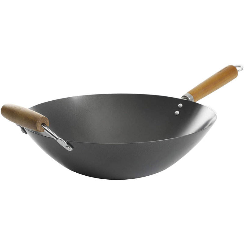 Gibson 14" Non Stick Carbon Steel Cooking Wok
