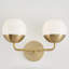 Avoca 2 Light Frosted Dimmable Vanity Light-944052991