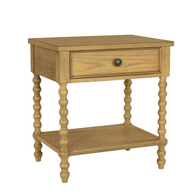 Solid Wood 2 Nightstand, Traditional Elegance, Camel Oak Color, Metal Drawer Rails Nightstand Of Wood, Touch, Finish,