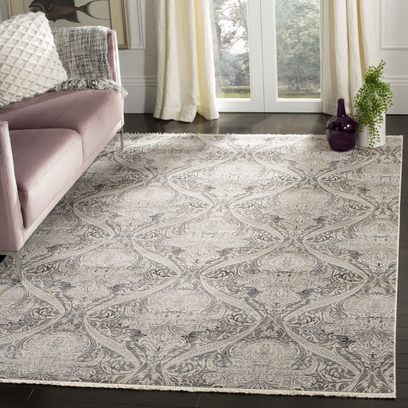 Tapis oriental gris Egon, Rectangle 9 pi x 11 pi 7 po