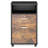 Mobile File Cabinet With Lock, 2 Drawer Wood Filing Cabinet For Letter Size Files, Rolling Printer Stand With Open Shelf For Home Office, Rustic Brown