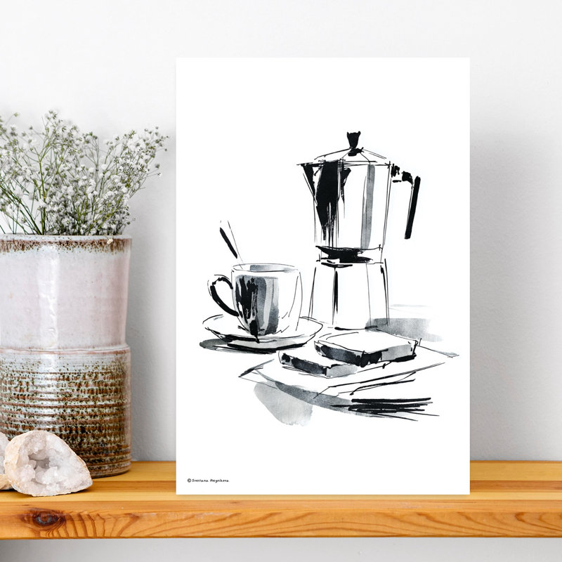 Caffeine Dreams 1 Piece Wrapped Canvas Wall Art, 45.72cm H x 30.48cm W