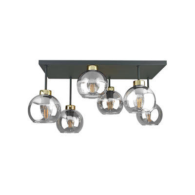 Alexender Glass Semi Flush Mount