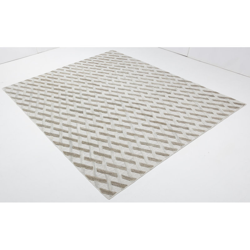 Viscose Geometric Indoor Rug, Rectangle 8' x 10'