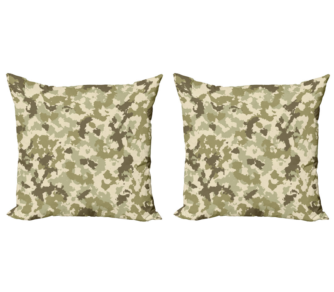 Kissen Kissenbezug 2er Pack, Camouflage Survival Thema