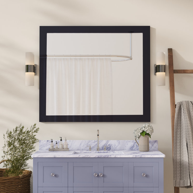 Miroir Dematteo, H 38,5 po x l 32,5 po, Noir