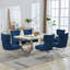 Chaise parsons rembourrée en velours capitonné Chary-216153730