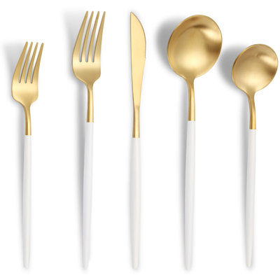20-Piece Matte Silverware Set For 4, Modern Stainless Steel Flatware Set With Satin Finish, Heavy Duty Cutlery Set Includes Knives, Forks And Spoons, Dishwasher Safe
